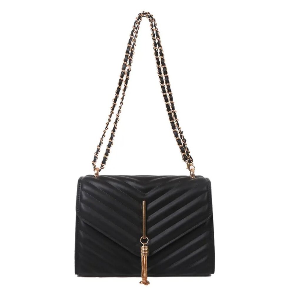 Richly Chic Handbag Crossbody Purse, Black
